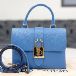 Louis Vuitton Rocky BB Epi Blue 2way Bag