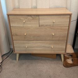 Set Of 2 Night Stand Faux Wood Neutral 