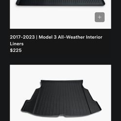 Tesla Model 3 All Weather Mats Interior + Cargo Original Mats