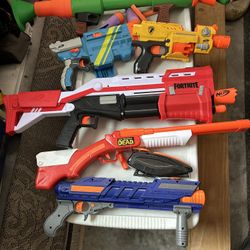 Small Lot Of Nerf Guhns