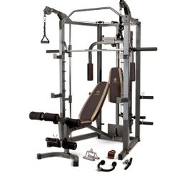 Marcy Smith Machine / Cage System; uses standard or Olympic weight plates; bench NOT included