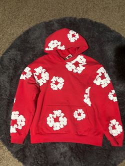 Red denim tears hoodie