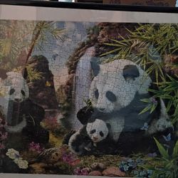 Panda Puzzle In Plastic Frame