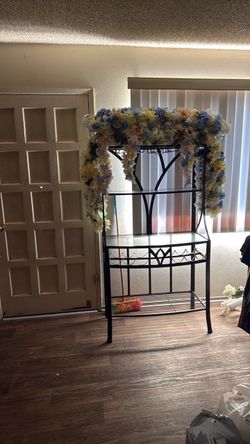 Vintage iron 3 tier table