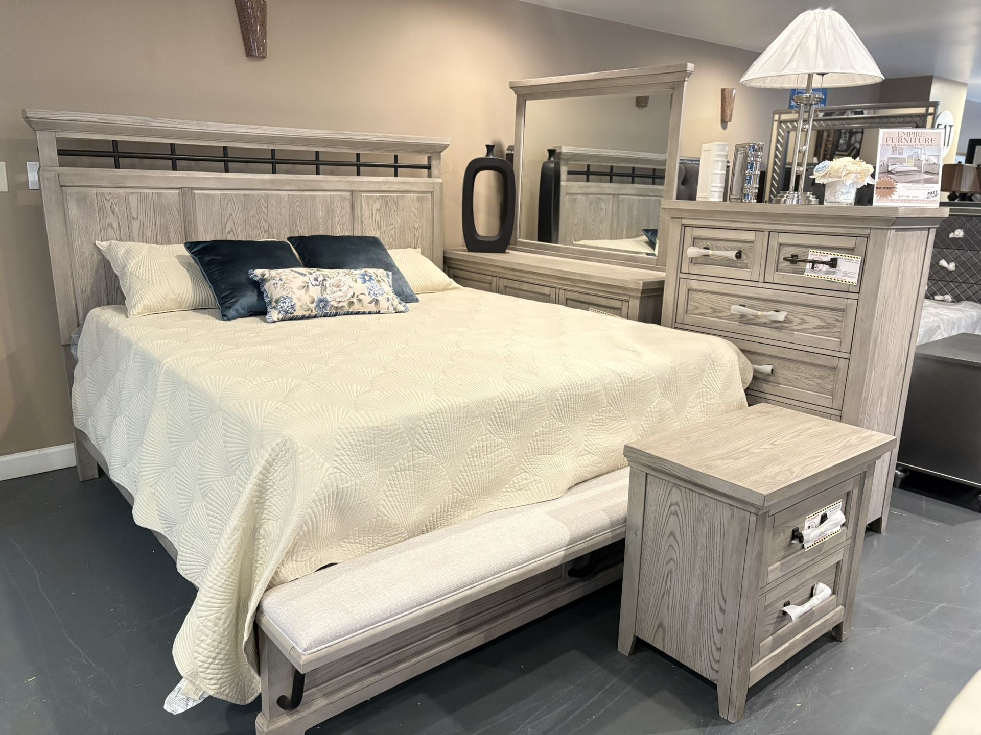 New 5pc King Bedroom Set