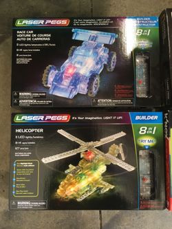 Laser pegs lego like.