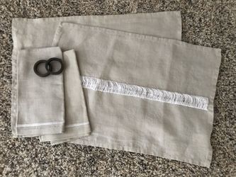 Placemat, cloth Napkin, Napkin Ring Set For 2