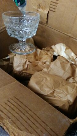 Vintage short glass cups