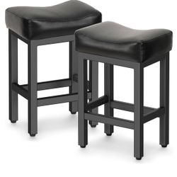 24" Black Bar Stools