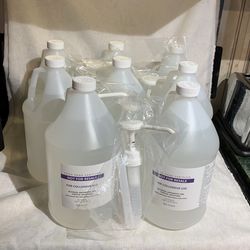 8 Gallons of hand sanitizer & 8 hand pumps new 