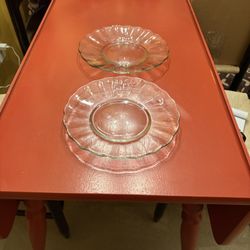 9" Glass Cookie Plates - Set of 2
