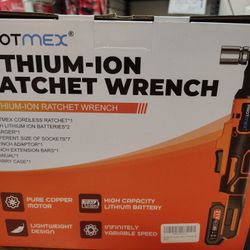 Prot mex Lithium Ratchet Wrench Kit With 2 Batteries And Charger