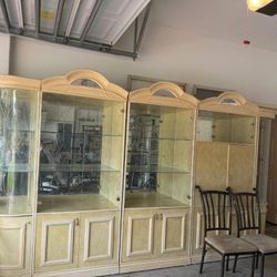 3 piece large china holder and cabinet 