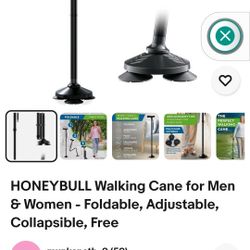 HONEYBULL ALL PIVOT WALKING CANE 