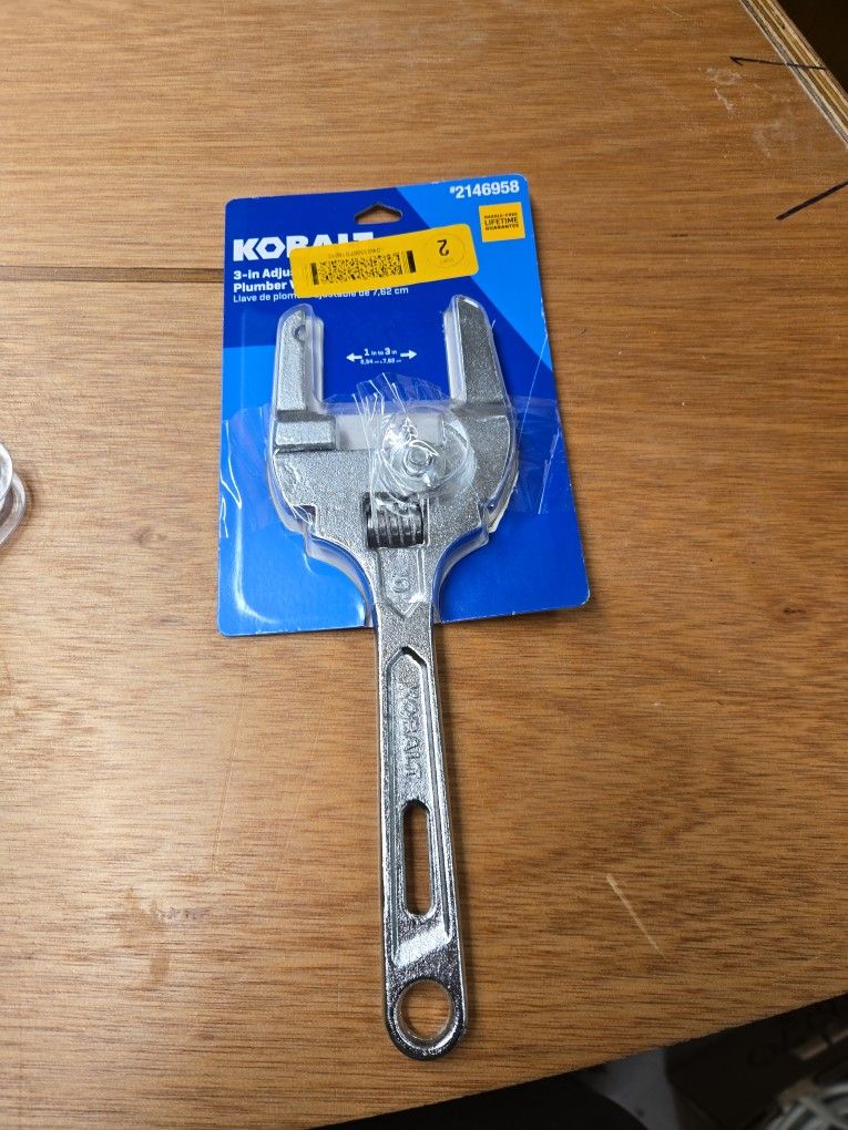 Kobalt 3" Adjustable Plumber rench 