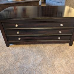 Coffee Table with drawers and 2 Side tables