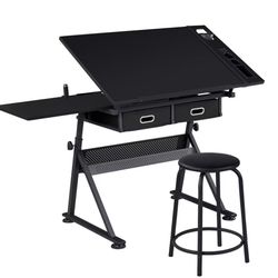 Yaheetech Black Drafting Table / Desk