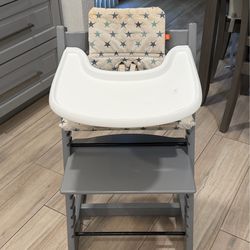 Gray Stokke Tripp Trapp Highchair with Seat and Tray!