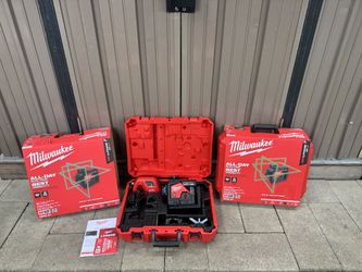 Milwaukee M12 Green Laser Kit-360° 3-plane Complete Kit Battery 4.0 M12 And Charger 3632-21 Model 