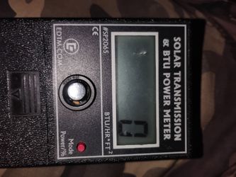 Solar transmission and btu power meter.