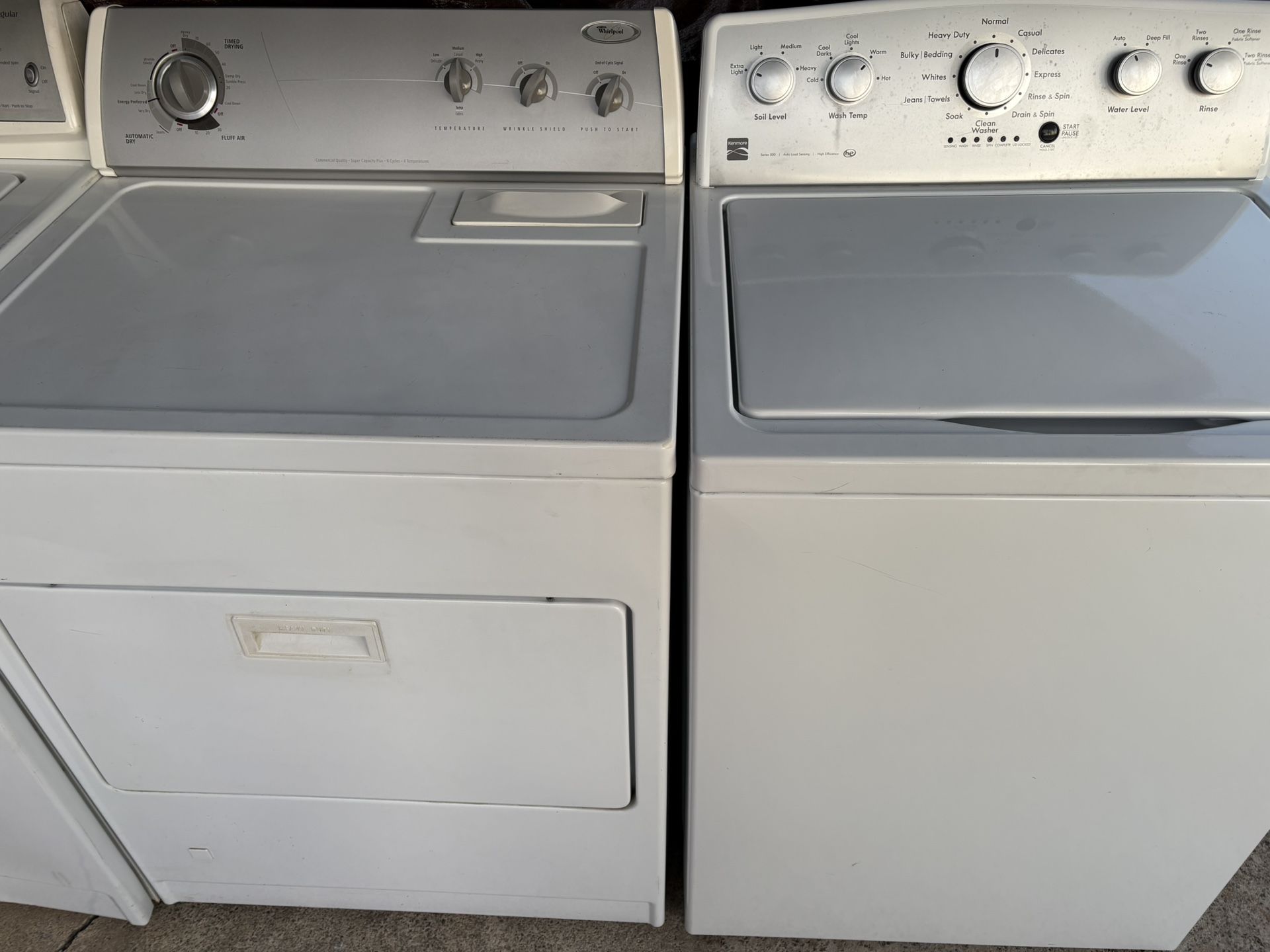 Whirlpool Dryer Gas $175/ Newer Kenmore Washer $260