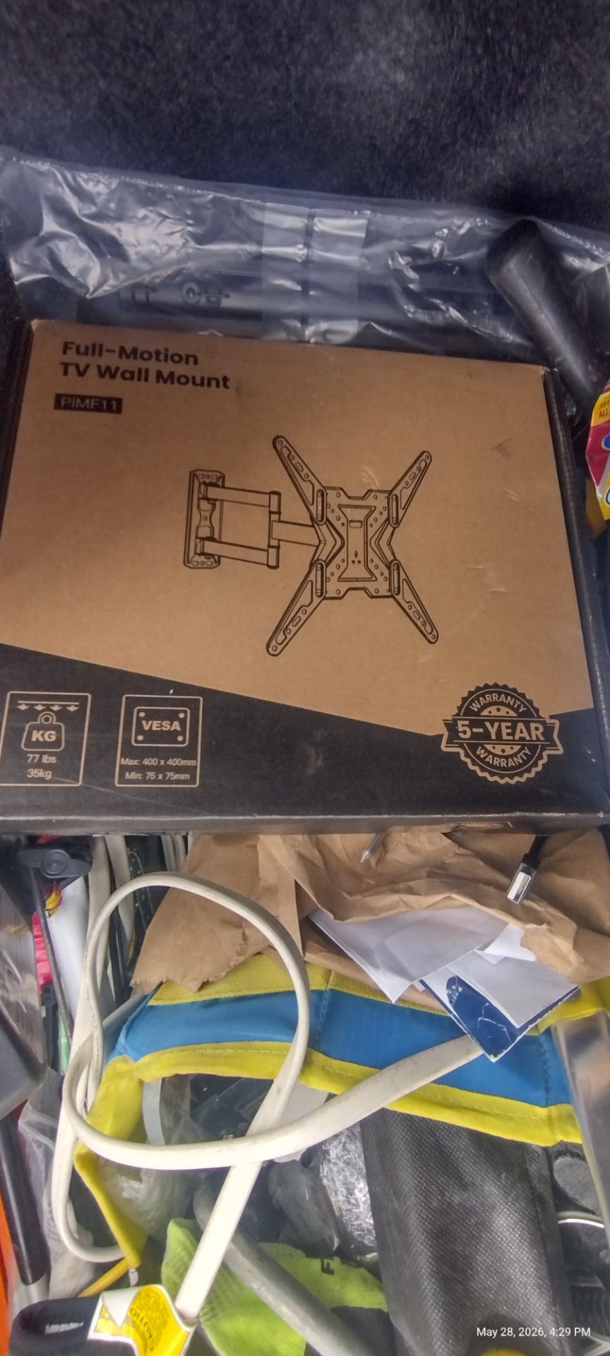 TV mount adjustable