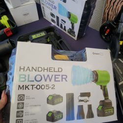New Handheld Blower With 2 Batteries 