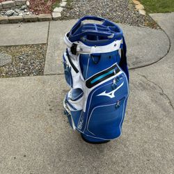 Mizuno Cart Bag For Golf Blue 14 Slots