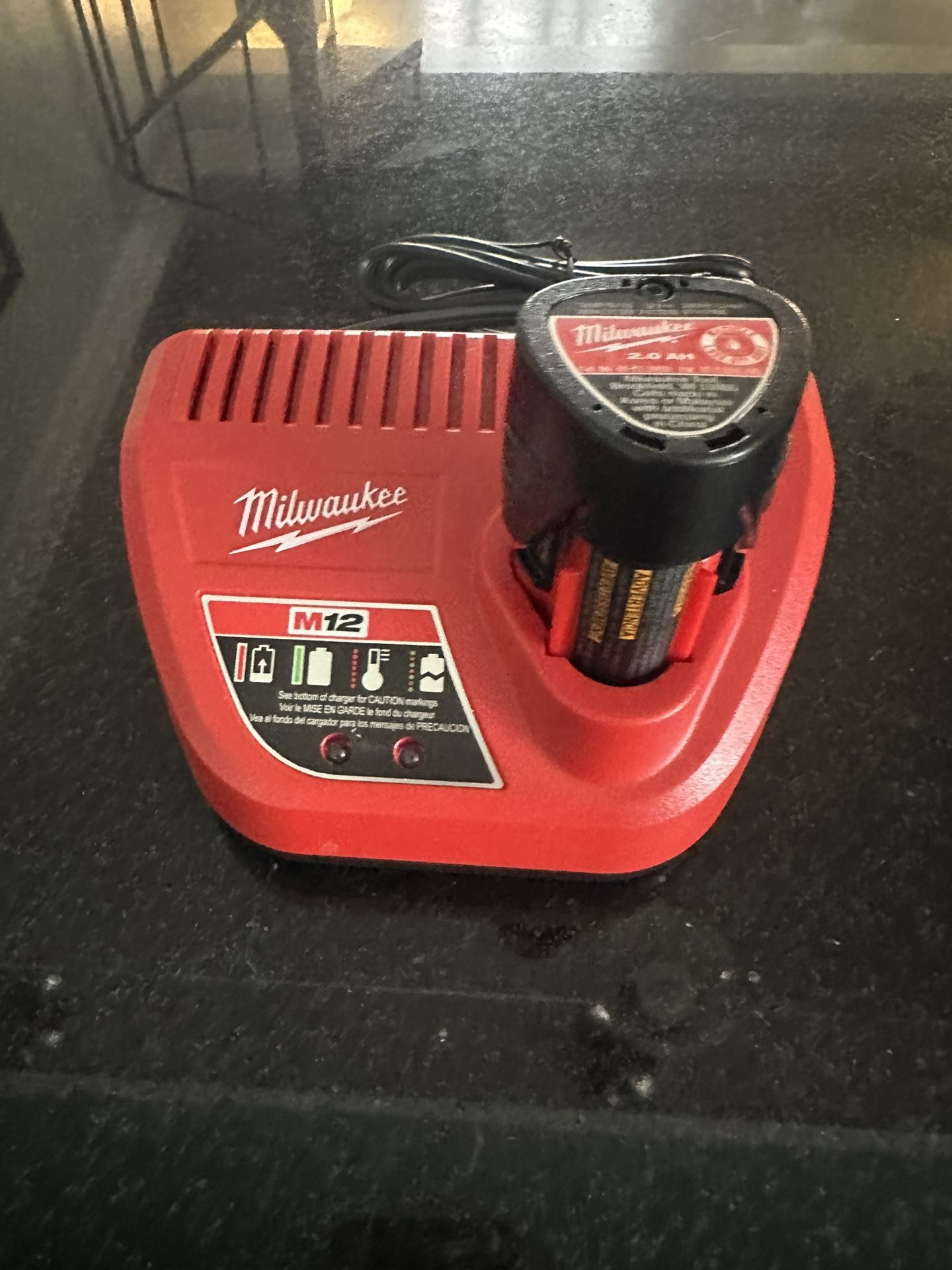m12 2.0 battery and charger