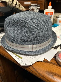 Fedora Blue gray hat -new