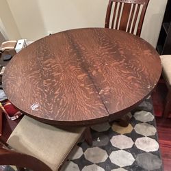 Wooden Dining Table With Chairs