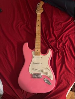 pink spencer electric guitar