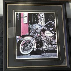 Harley Davidson Pumping Iron Print NICE
