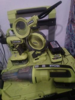 Ryobi package deal with 3 batteries