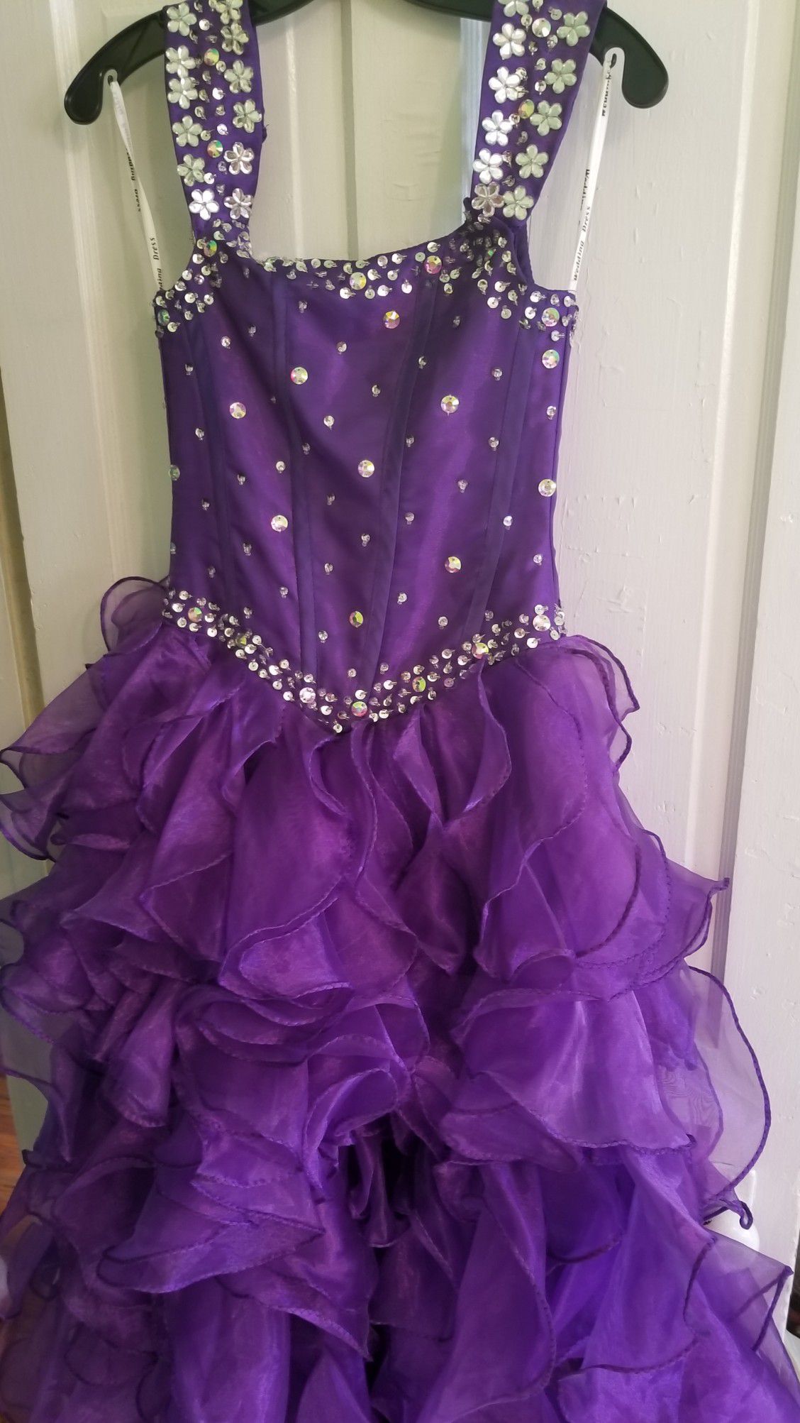 Purple Studded Dress Custom Made