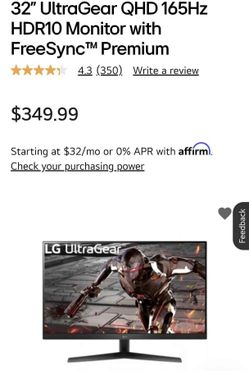 32" and 27" monitors