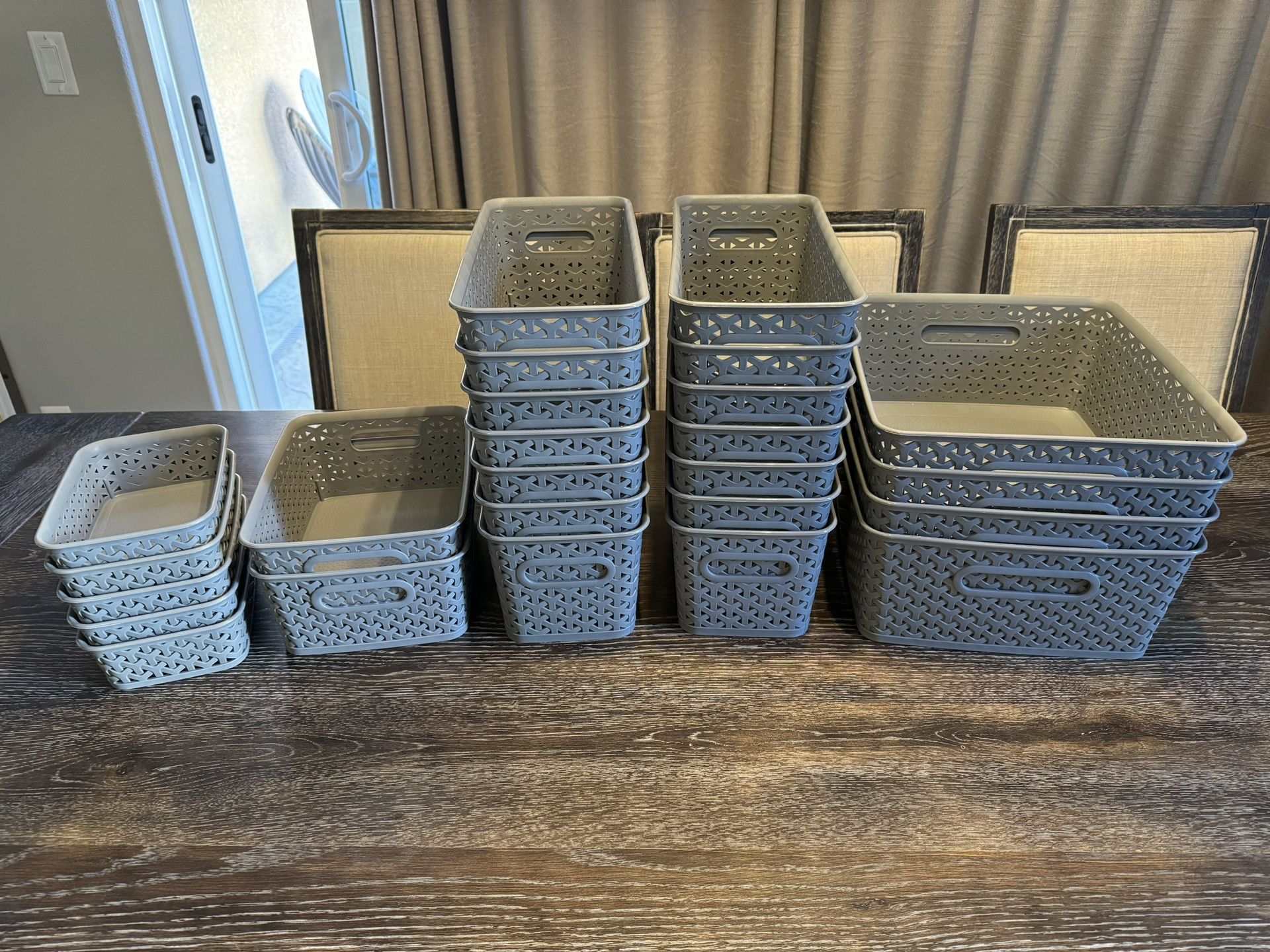 Target Y-Weave Decorative Storage Baskets Gray - 25 Baskets