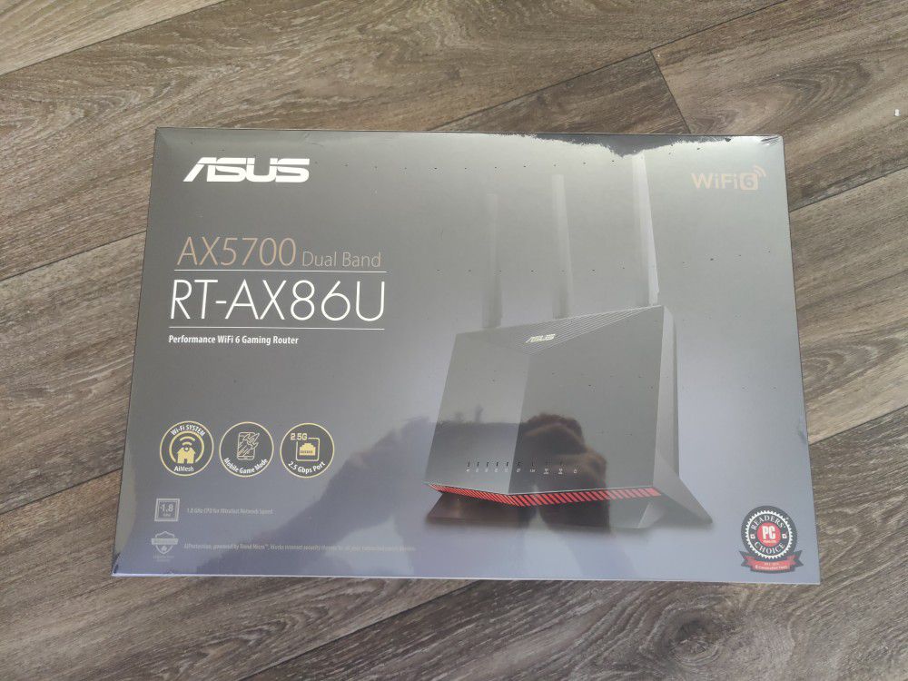 ASUS RT-AX86U AX5700 Dual Band WiFi 6 Gaming Router, 802.11ax. Brand New In Box Sealed
