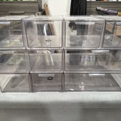 Clear Plastic Storage Organizer Containers Drawers 