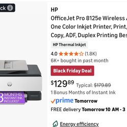 HP Office jet Pro 8125e Printer 