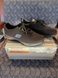 Skechers Work Relaxed Fit Memory Foam Sneakers