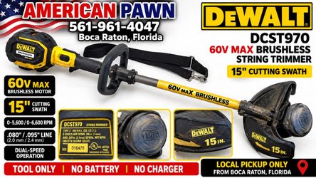 DEWALT DCST970 60V MAX Brushless 15" String Trimmer Tool Only