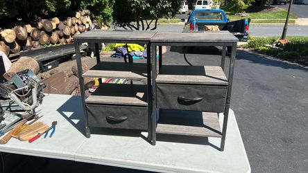 Industrial Nightstand Set of 2
