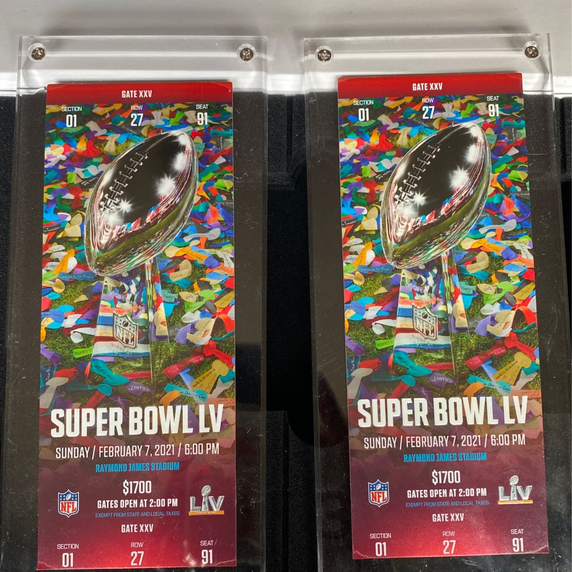 Super bowl Collectible Tickets