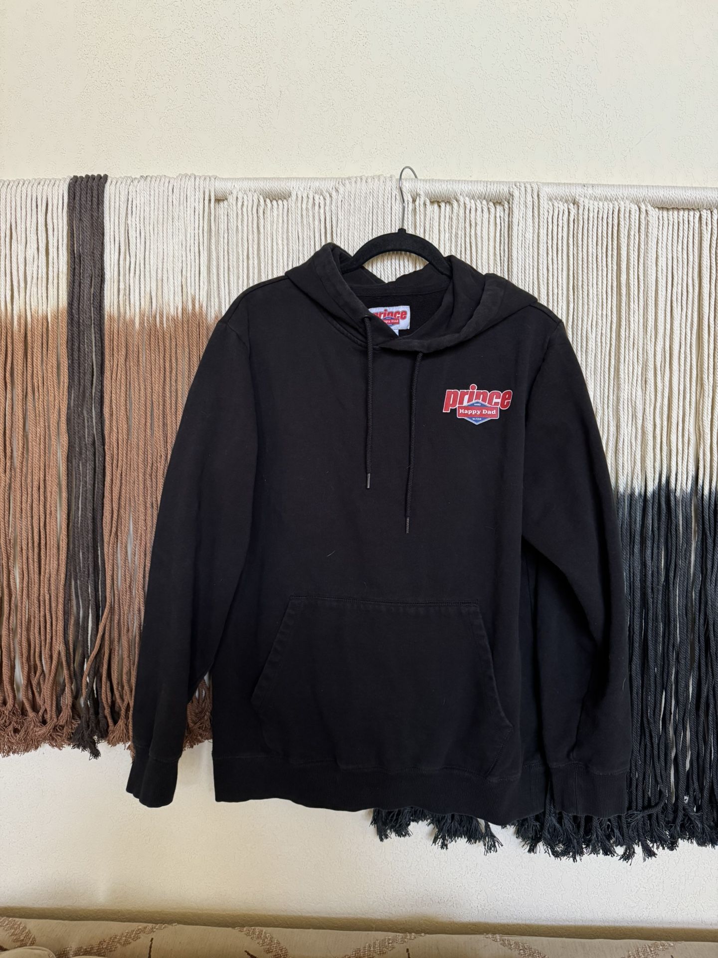 Black Happy Dad X Prince hoodie; perfect condition, only worn a handful of times