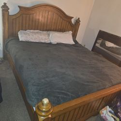 European Naturewood King Authentic Oak Wood Bed Frame 