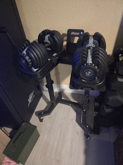 Bowflex Dumbbells with Stand 2 months old