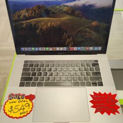 MacBook Pro 2018 15" Intel Core i7-8th Gen 16gb Ram 256gb SSD, Radeon Pro 4Gb Graphics macOS Sonoma , Charger. Comes with $99 worth Microsoft Office P