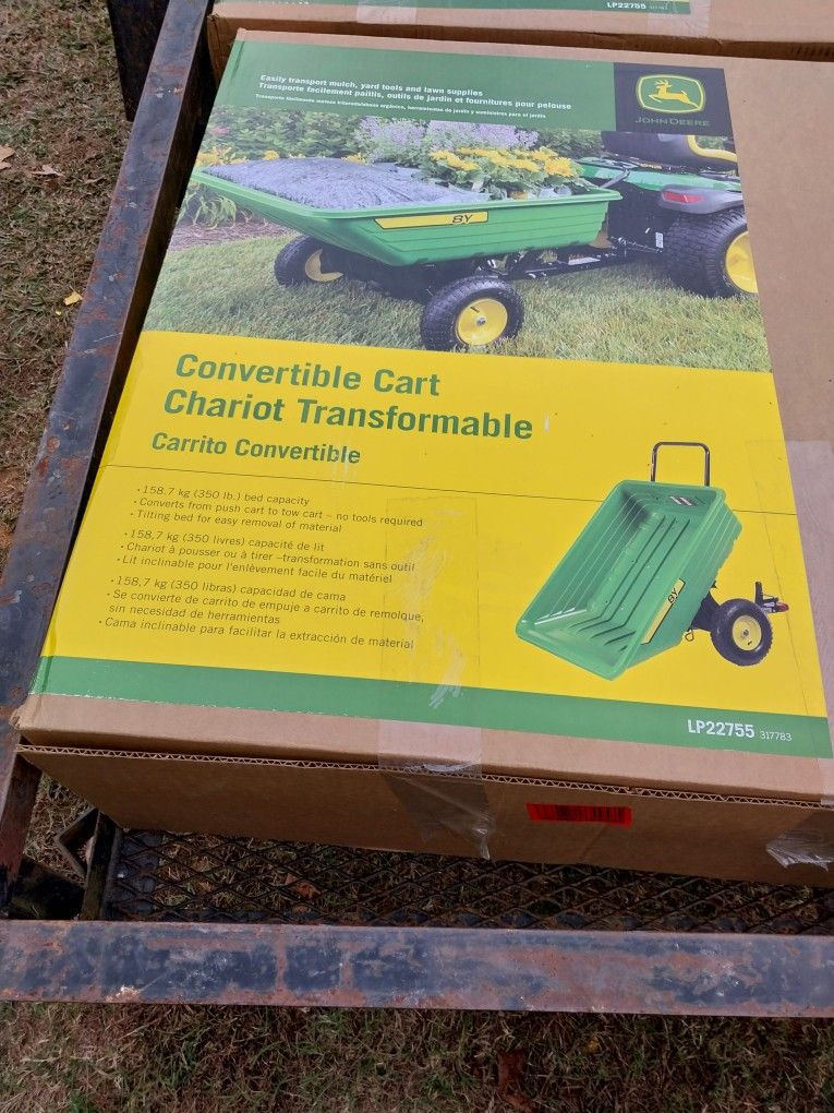 Brand New In Box John Deere 8 Yard Dump Cart Located In Southmont NC