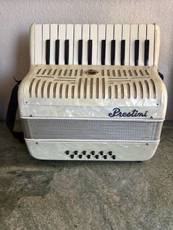 Prestini vintage compact accordion music instrument